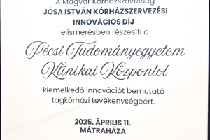 Jósa István Kórházszervezési Innovációs Díj 2025