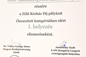 Zöld Kórház Díj - összesített